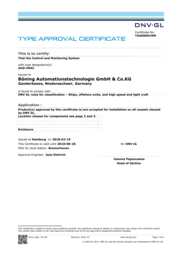 Certificado DNV-GL